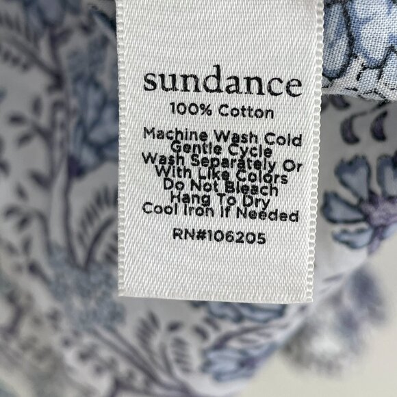 Sundance Womens Medium Cotton Floral Blouse Button Front Boho Long Sleeve Shirt - Picture 5 of 11